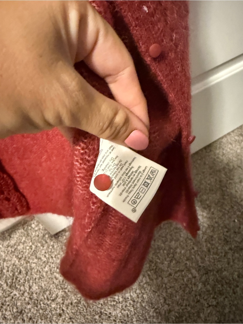 Sézane Dusty Rose Mohair-Blend Sweater - Picture 2 of 5